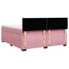 vidaXL Boxspring met matras fluweel roze 200x200 cm