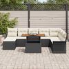 vidaXL Tuin Sofa Set met opslag 9 pcs Zwart Poly riet