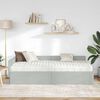 vidaXL Hoekbedframe met Matras Anders 2 pcs Lichtgrijs Fluweel