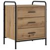vidaXL Nachtkastje Artisanaal eiken 48 x 36,5 x 60 cm Bewerkt hout
