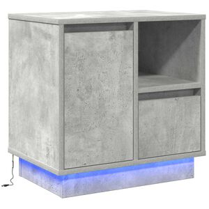 vidaXL Nachtkastje Beton Grijs 50 x 34,5 x 50 cm. Bewerkt hout