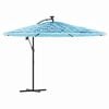 vidaXL Parasol met stalen paal 269x269x235 cm blauw