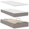 vidaXL Opslag bed met matras met matras Taupe 90 x 190 cm Polyester