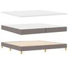 vidaXL Boxspringbed met matras met hoofdeinde Taupe 200 x 200 cm Stof