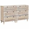 vidaXL Dressoir 2 pcs Wit 120 x 33,5 x 75 cm massief mangohout