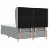 vidaXL Boxspringbed met matras Lichtgrijs 200 x 140 cm Stof