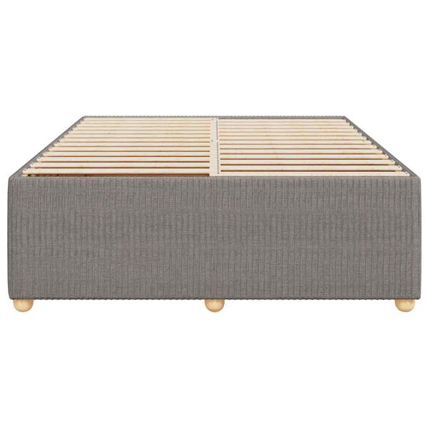 vidaXL Bedframe zonder matras stof taupe 140x190 cm