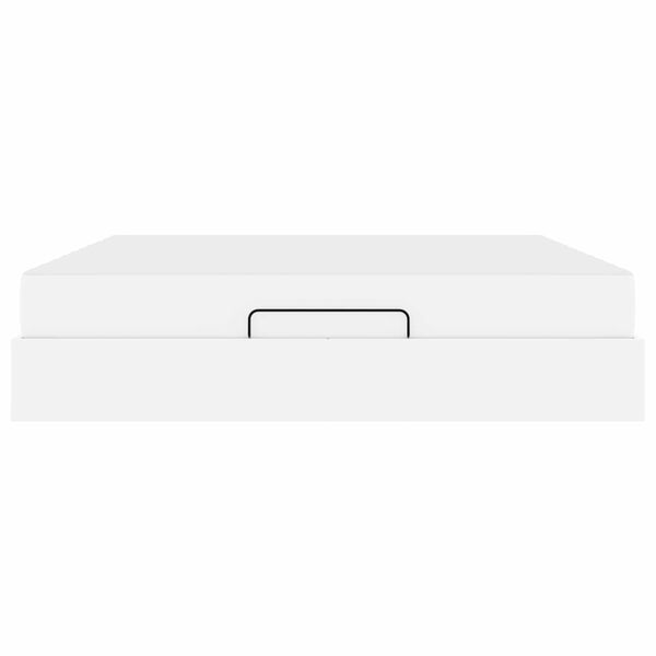 vidaXL Bedframe met matras met matras 2 pcs Wit PVC