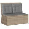 vidaXL Tuinbank Beige poly rattan