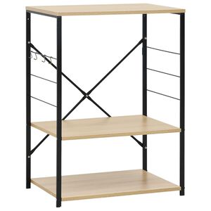 vidaXL Magnetronkast 60x39,6x79,5 cm bewerkt hout zwart en eikenkleur