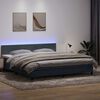 vidaXL Boxspring met matras en LED fluweel donkergrijs 180x210 cm