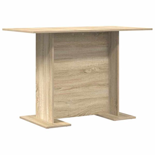 vidaXL Eettafel Sonoma Eiken 110 x 60 x 75 cm Bewerkt hout