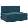 vidaXL Vouwsofa Bed Blauw 190 x 70 x 15 cm Fluweel
