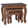 vidaXL Nesttafel 3 pcs Bruin Massief mahoniehout