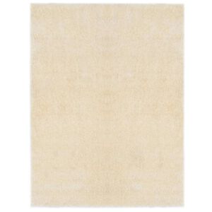 vidaXL Shaggy Gebied Tapijt Cr&egrave;me 120 x 160 cm Polyetheen