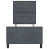 vidaXL Boxspringbed met hoofdeinde Donkergrijs 80 x 200 cm Fluweel
