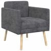vidaXL Accentstoel Donkergrijs Chenille Stof
