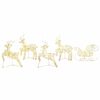 vidaXL LED Rendieren 5 st 40 LED's Goud 44 x 18 x 65,5 cm PET