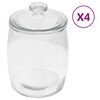 vidaXL Opbergpotten met deksel 4 st 3850 ml glas
