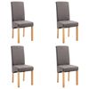 vidaXL Eetkamerstoelen 4 st stof taupe