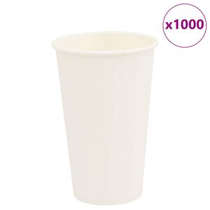 vidaXL Papieren koffiekopjes 1000 st 16oz 400 ml wit
