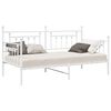 vidaXL Bedframe voor een daybed Wit 100 x 190 cm Staal
