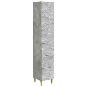vidaXL Kastenset 2 pcs Betongrijs 33 x 34,5 x 90 cm Bewerkt hout