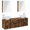 vidaXL Badkamerkastenset 5 pcs Gerookt eiken Bewerkt hout