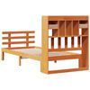 vidaXL Bed met boekenkast zonder matras grenenhout wasbruin 75x190 cm