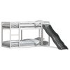 vidaXL Stapelbed met glijbaan en ladder grenenhout wit 90x190 cm