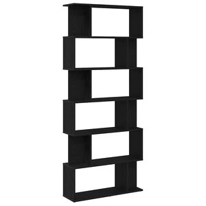 vidaXL Boekenkast Zwart Eiken 80x24x190,5 cm Engineered Wood
