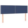 vidaXL Boxspring met matras stof blauw 140x200 cm