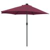 vidaXL Tuinparasol Bordeaux Rood 294 x 150 x 224 cm Polyester en staal