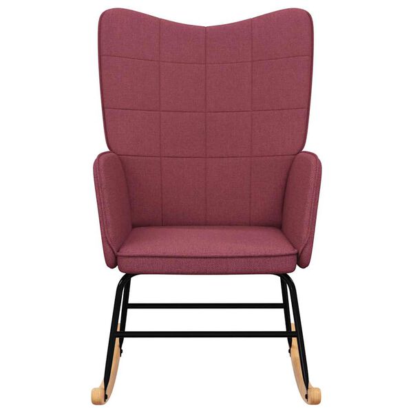 vidaXL Schommelstoel stof wijnrood