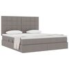 vidaXL Opslag bed met matras met matras Taupe 180 x 200 cm Polyester