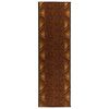 vidaXL Tapijtloper FLORNES Geweven Bruin Zigzag 67 x 150 cm PP 7 mm
