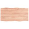 vidaXL Tafelblad natuurlijke rand 100x50x(2-4) cm eikenhout lichtbruin