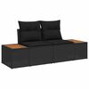 vidaXL Tuin Sofa Set 8 pcs Zwart Poly Rattan en Poedergecoat Staal