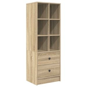 vidaXL Hoge kast met lade Sonoma Eiken 45,5 x 34 x 127 cm