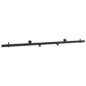 vidaXL Schuifdeurbeslagset 200 cm Staal Zwart