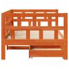 vidaXL Slaapbank met lades zonder matras 90x200 cm hout wasbruin
