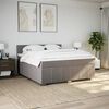 vidaXL Boxspring met matras stof taupe 180x200 cm