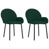 vidaXL Eetkamerstoelen 2 st fluweel donkergroen