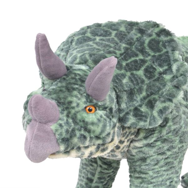 vidaXL Speelgoeddinosaurus staand XXL pluche groen