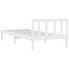 vidaXL Bedframe massief grenenhout wit 90x200 cm