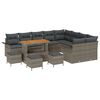 vidaXL Tuin Sofa Set met kussen met opslag met kussen 13 pcs Grijs
