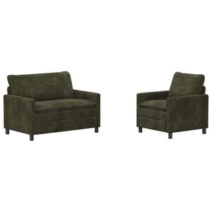 vidaXL Bankstel 2 pcs Groen Polyester