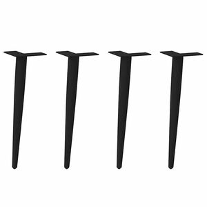 vidaXL Salontafelpoten conische vorm 4 st 30-31 cm staal zwart