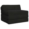 vidaXL Vouwbare Bankbed Zwart 200 x 70 x 10 cm Fluweel