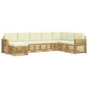 vidaXL Buiten bankenset 8 pcs Wit en cr&egrave;mekleurig 310 x 191,5 x 73 cm